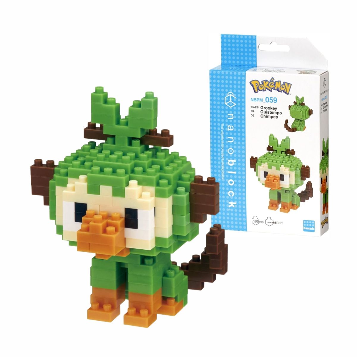 POKEMON - Pokemon Nanoblock Grookey 190 Piezas