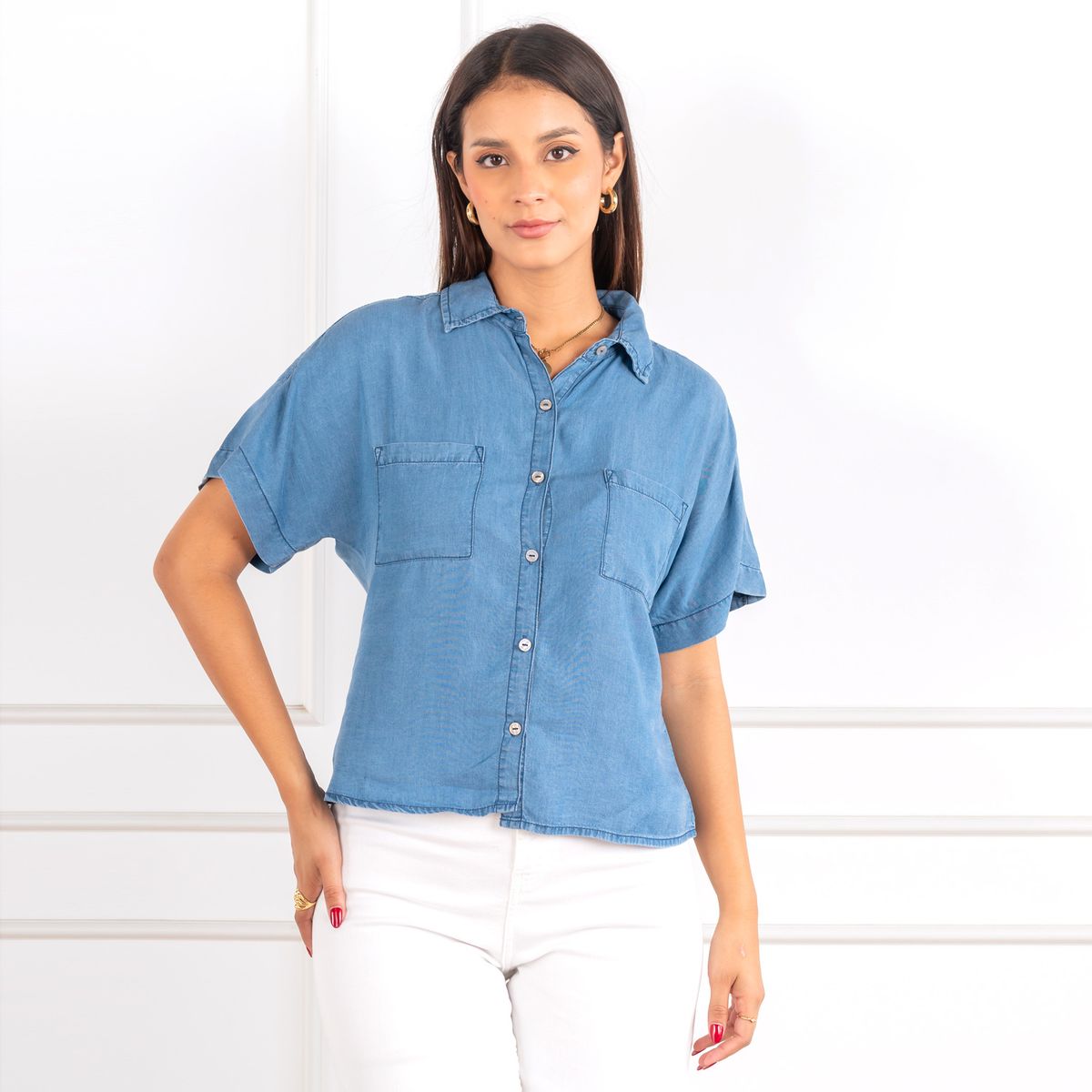 JAROLA - Blusa Denim Tencel Jarola Aitana