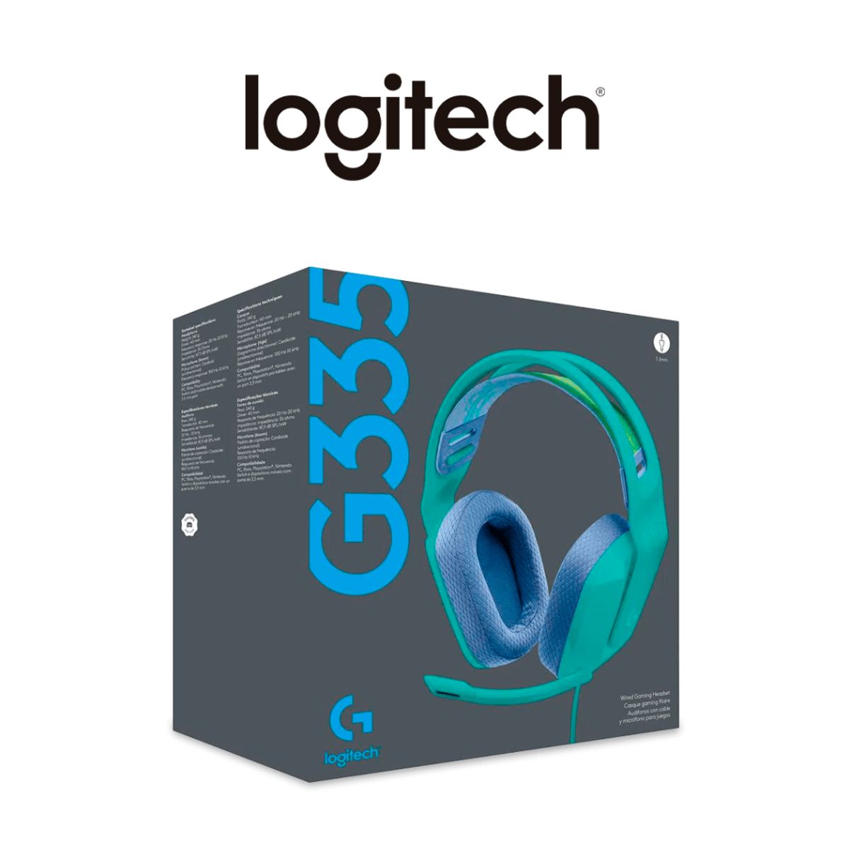 LOGITECH - AUDIFONO CON MICROFONO LOGITECH G335 CON CABLE JACK 35MM MENTA