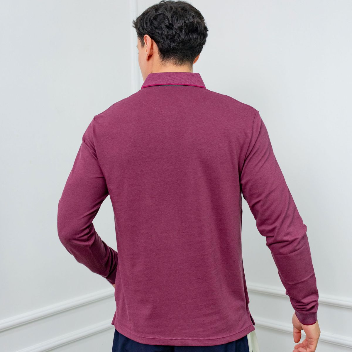 A VANTGARDESTYLE - POLO BOX REGULAR FIT CABALLERO ML - PIQUE LYCRADO