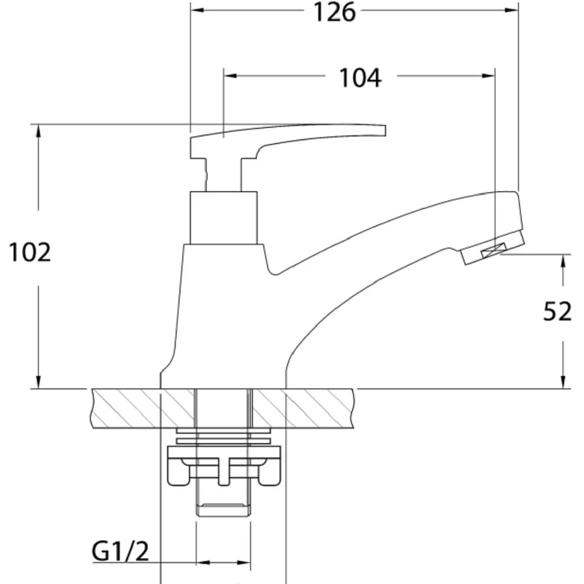 GENERICO - CAÑO PARA BAÑO NEGRO MATE
