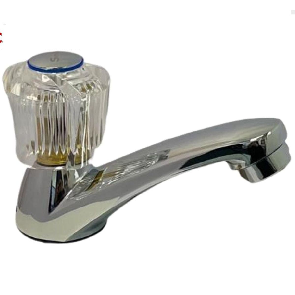 GENERICO - LLAVE DE LAVATORIO CROMADO CON PERILLA ACRILICA