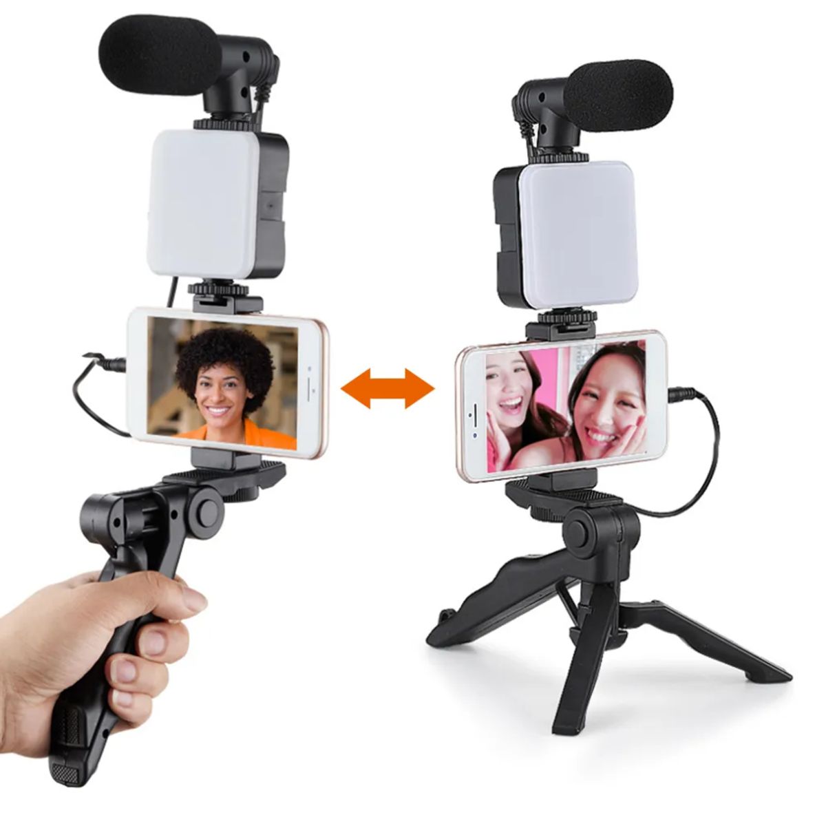 GENERICO - KIT DE MICROFONO Y TRIPODE ESTABILIZADOR PORTATIL KD-4920