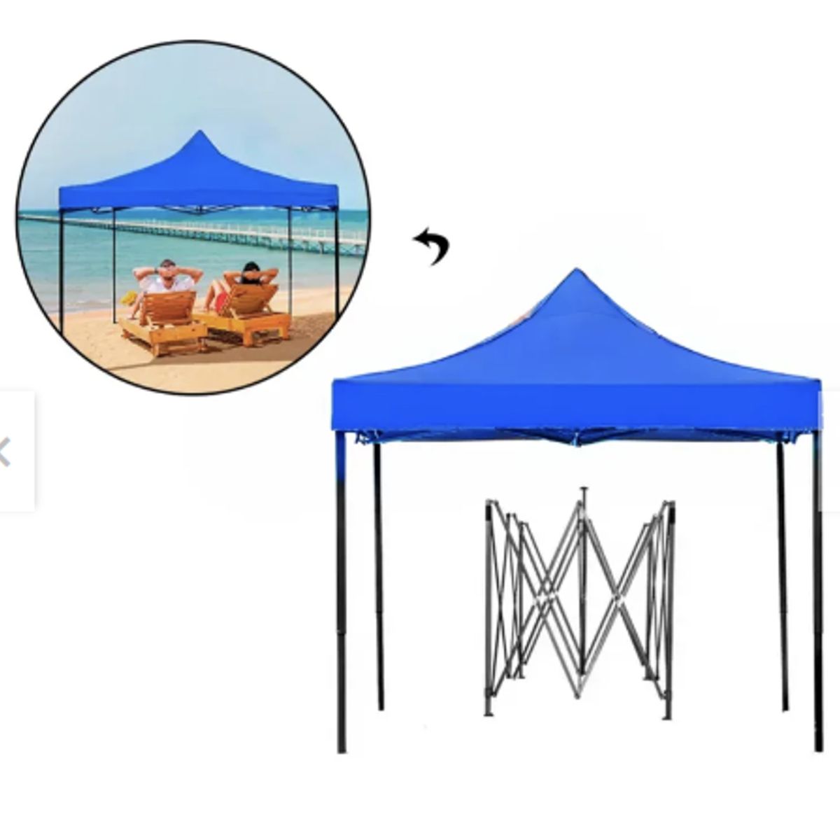 GENERICO - Toldo Plegable 3x3M Moderno Resistente Protección Solar para Eventos Ferias