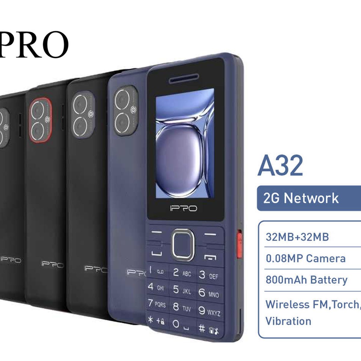 UNONU - CELULAR BASICO  IPRO A32  2G PANTALLA 1.8"