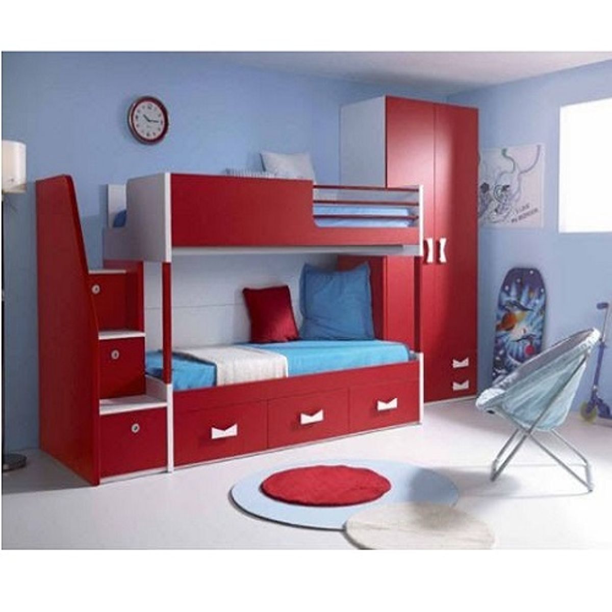 DMUEBLES - CAMAROTE DMUEBLES MALLIN 1 PLAZA CON ROPERO Y CAMA NIDO