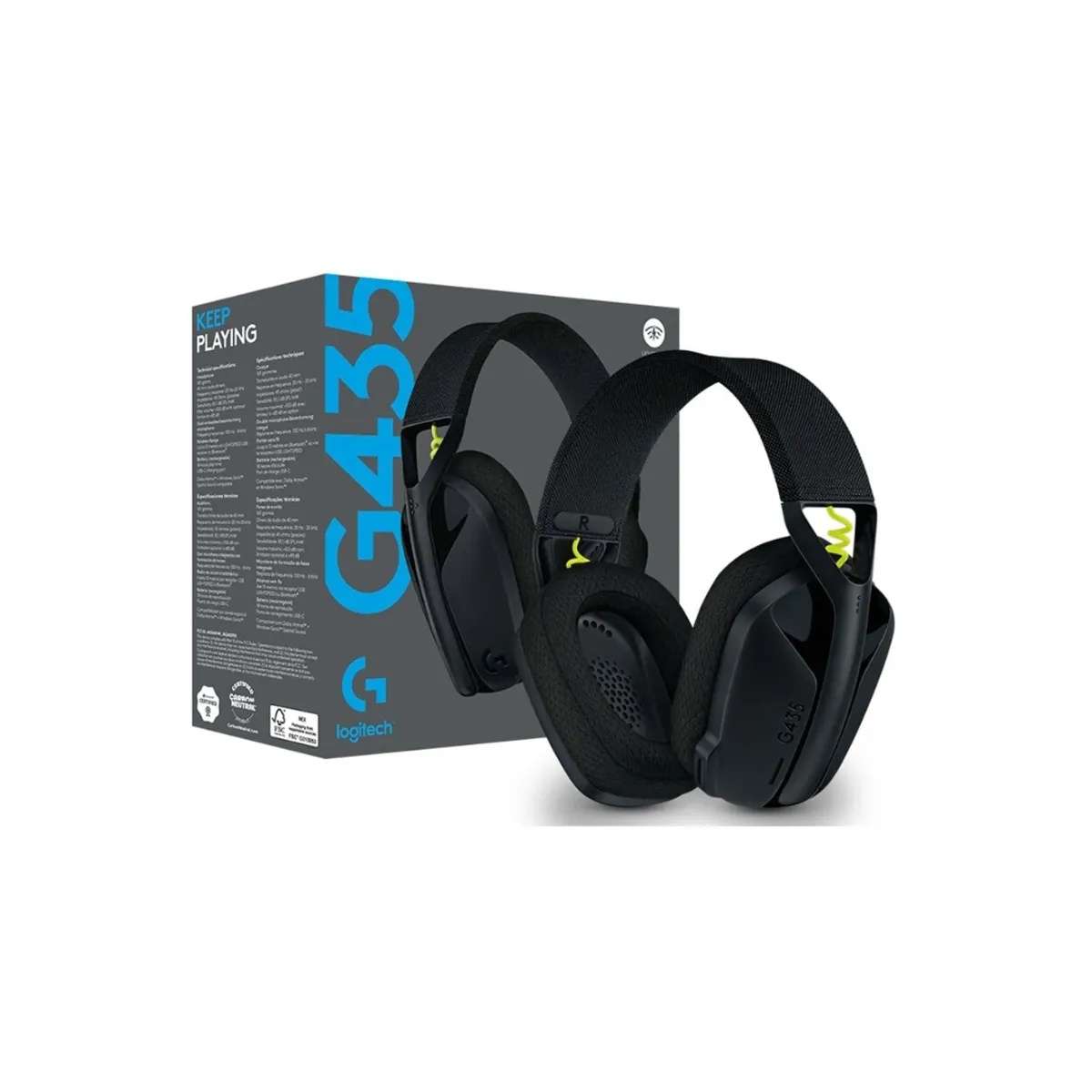 LOGITECH - AUDIFONO CON MICROFONO LOGITECH G435 BLUETOOTH LIGHTSPEED NEGRO