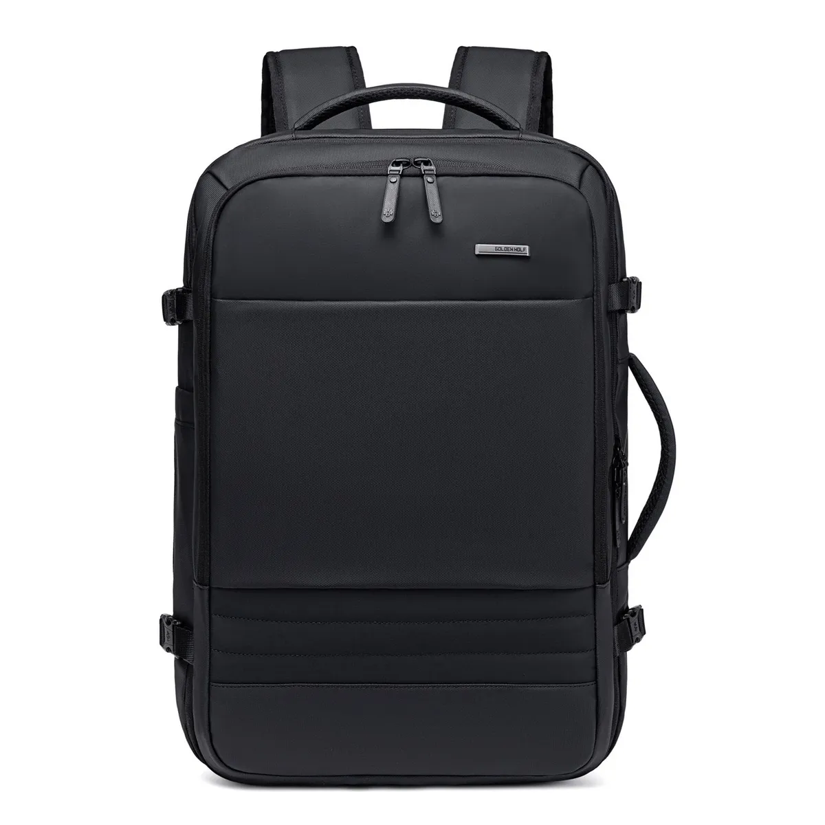 GOLDEN WOLF - Mochila Golden Wolf GB00709 Expandible Viaje Laptop Negro