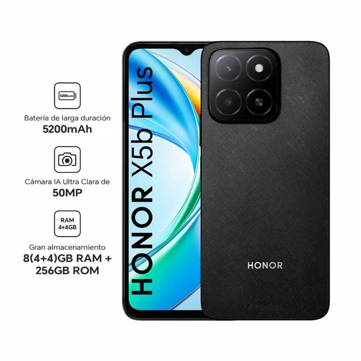 HONOR - HONOR X5B PLUS 4GB RAM 256GB - MIDNIGHT BLACK