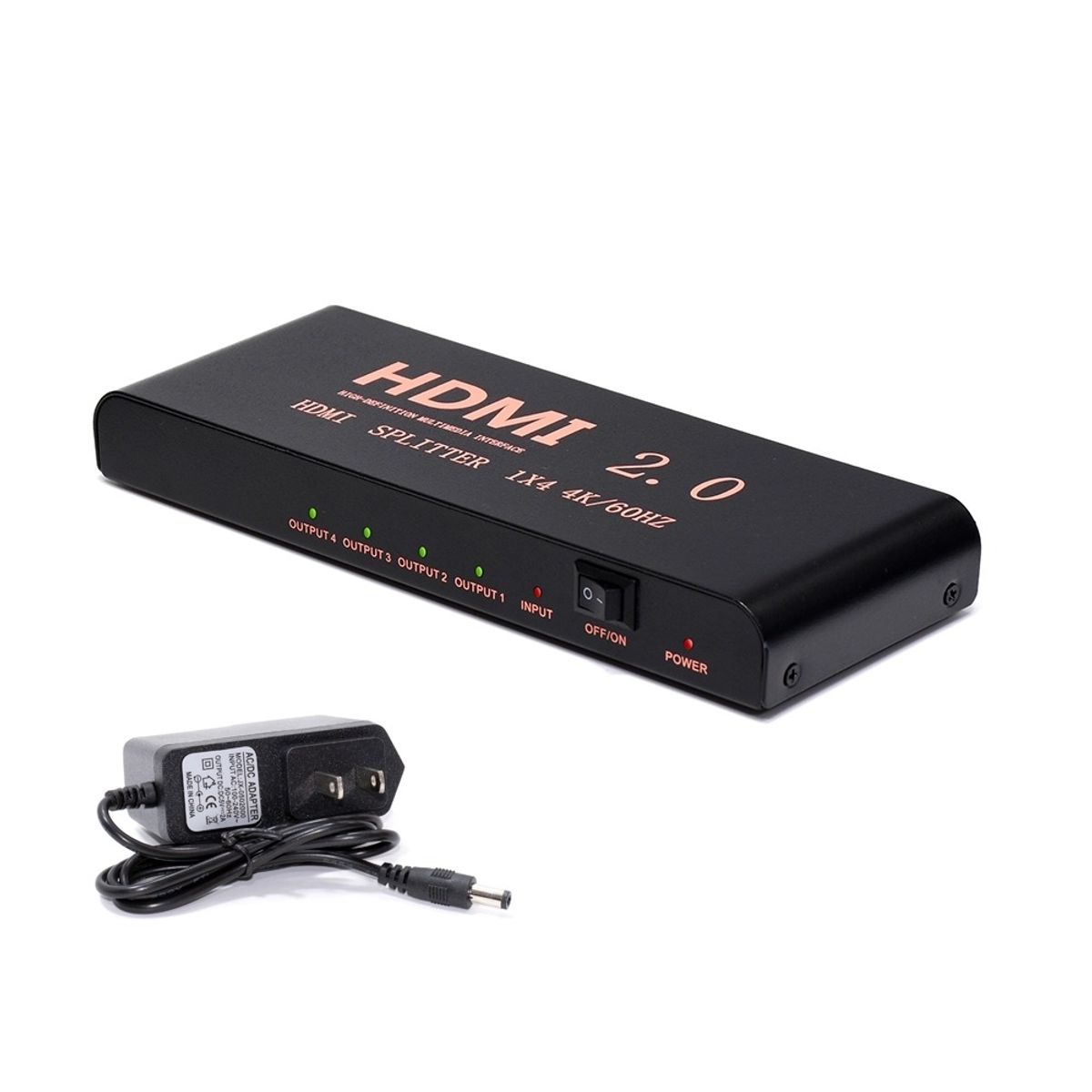 OEM - Splitter Divisor Repartidor 1Entrada 4Salidas 1X4 HDMI 2.0 4K/60Hz