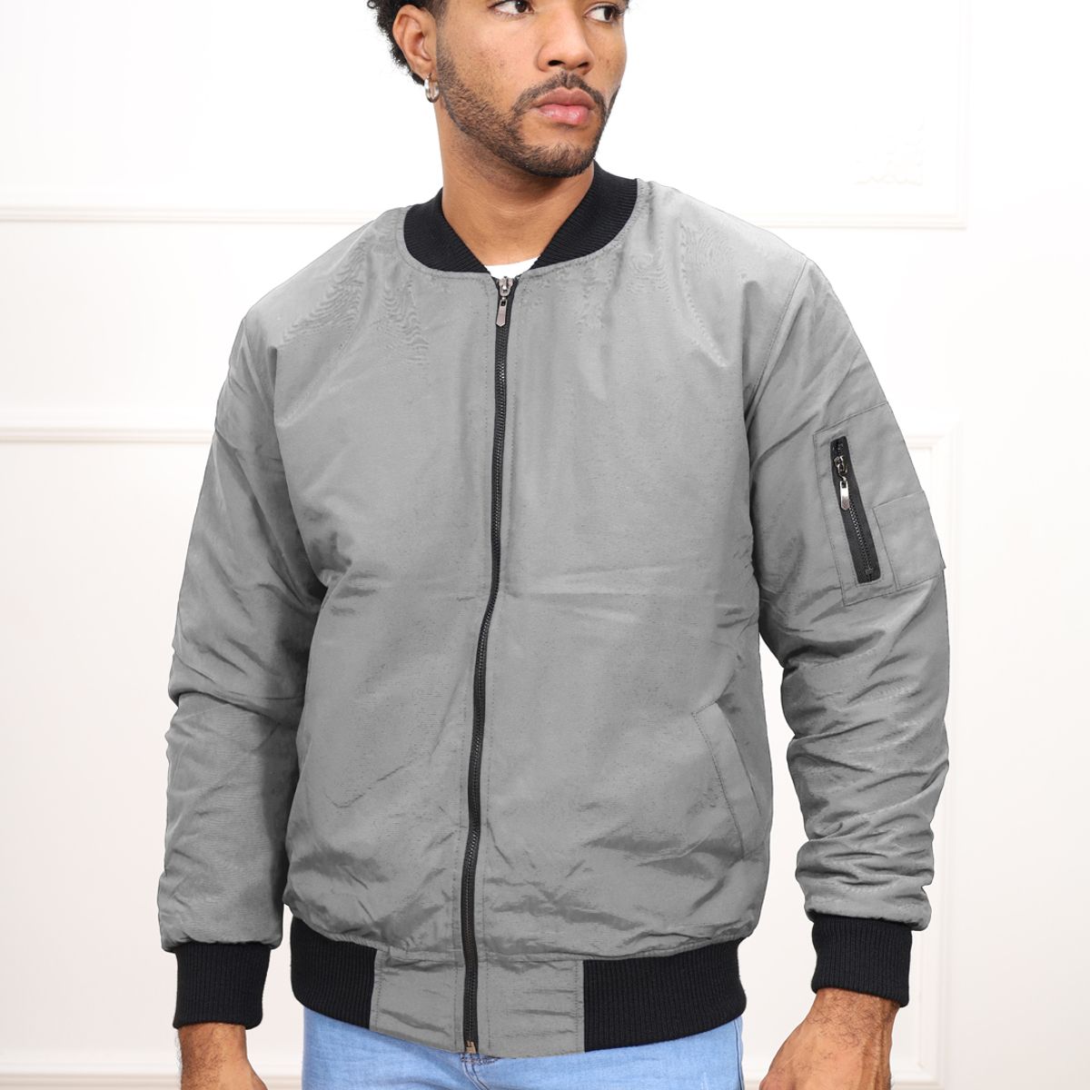 DM DEXMEN - Casaca Dexmen Bomber Jacket Gris