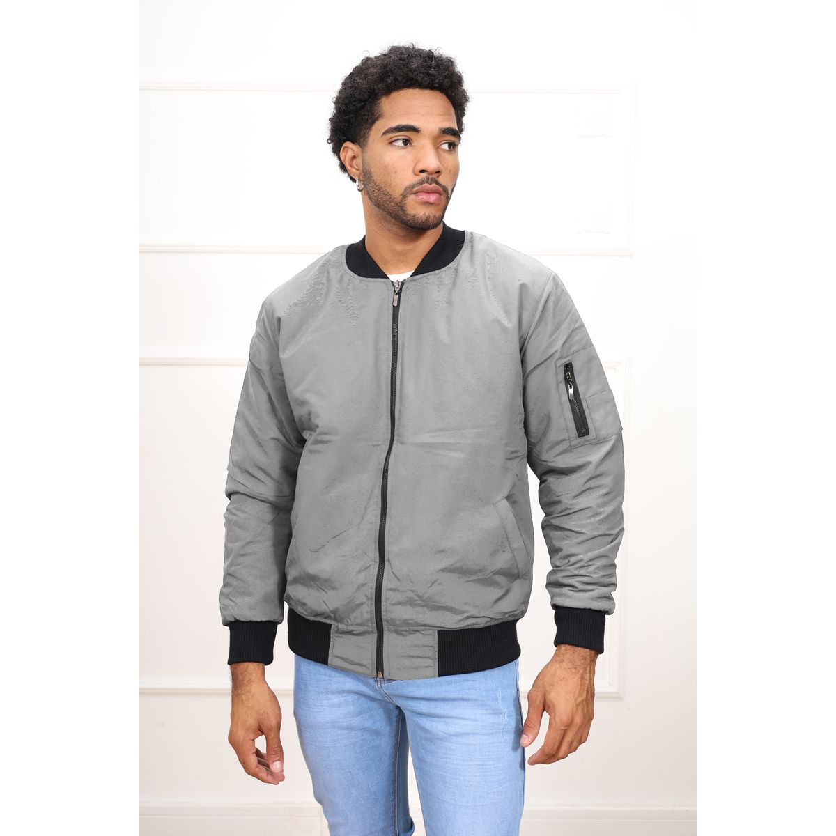 DM DEXMEN - Casaca Dexmen Bomber Jacket Gris