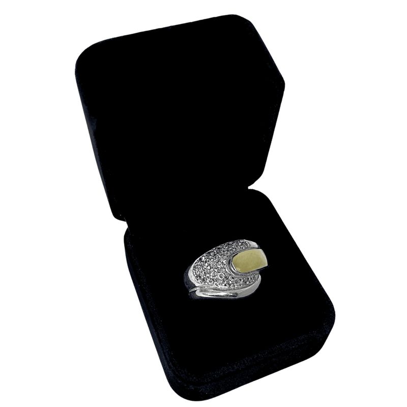 GENERICO - Anillo Mujer Lámina Oro 18k Incrustación Circonita Plata 950