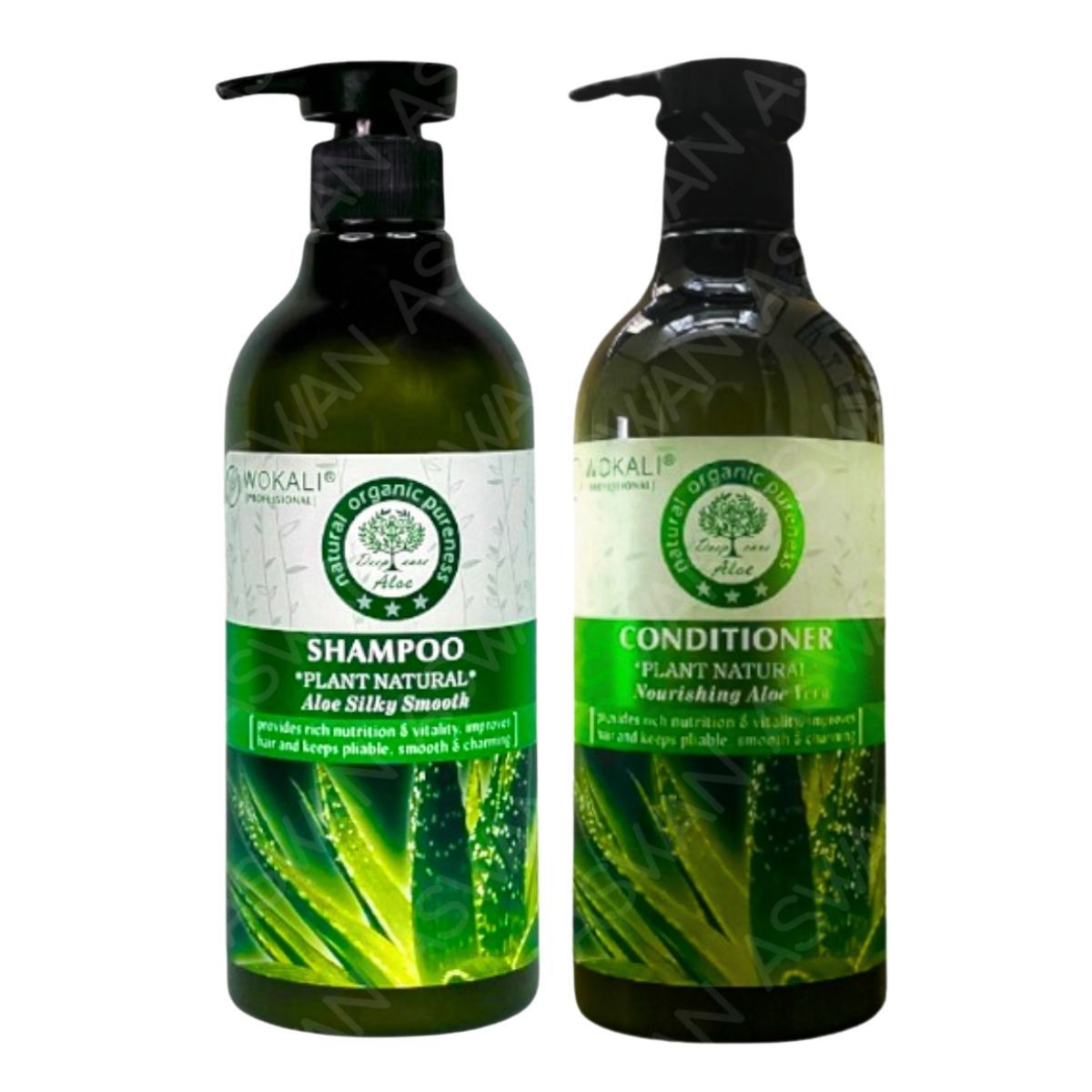 WOKALI - PACK ALOE VERA SHAMPOO & ACONDICIONADOR 550ML - WOKALI