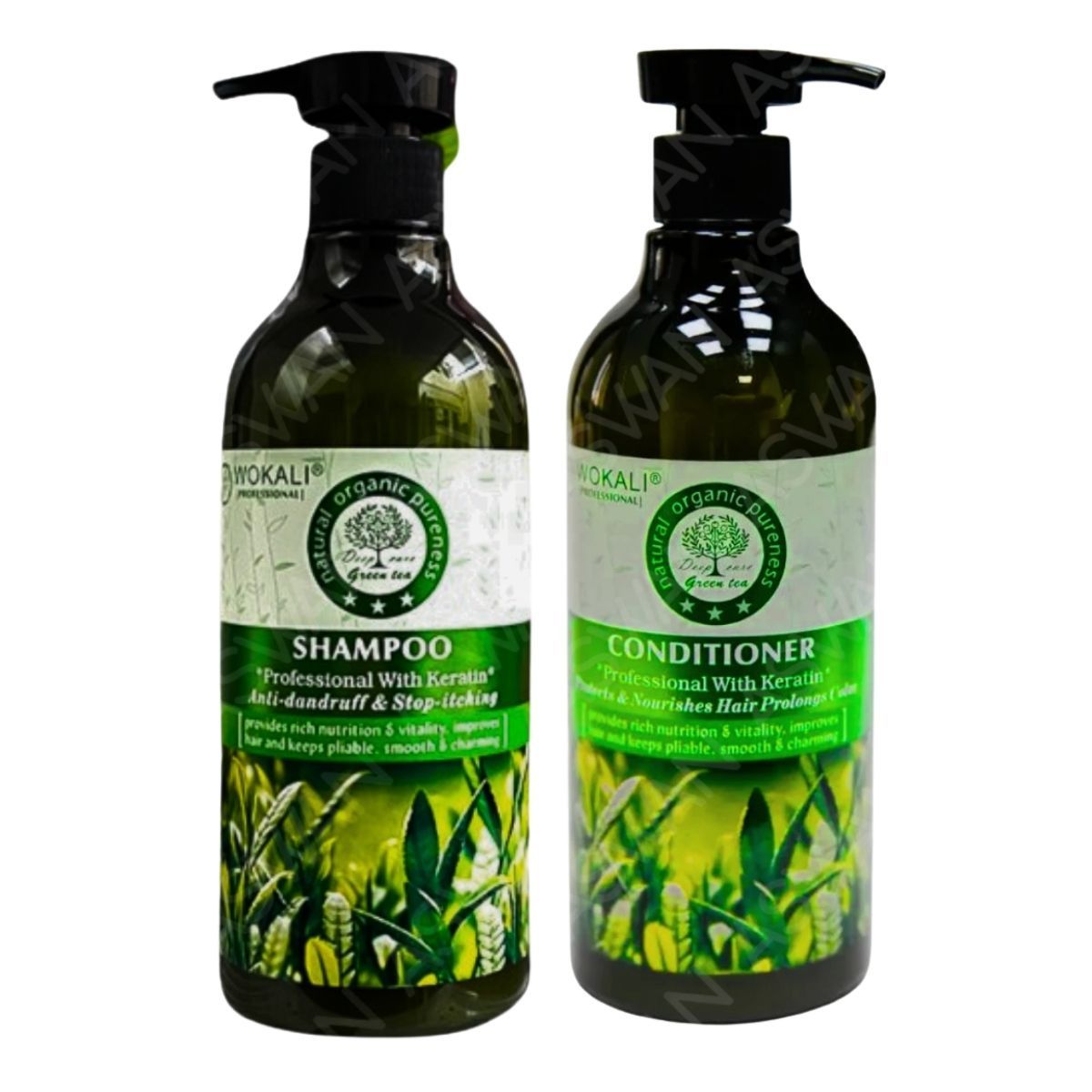 WOKALI - PACK TE VERDE SHAMPOO & ACONDICIONADOR 550ML - WOKALI