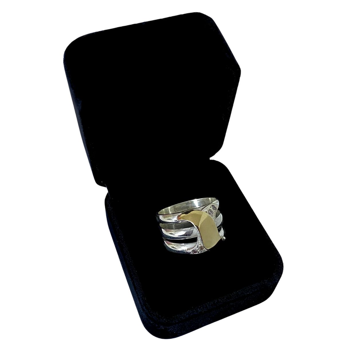 GENERICO - Anillo Mujer X Equis Joya Plata 950 Lamina Oro 18k Regalo
