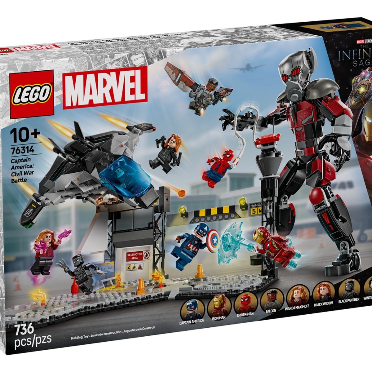 LEGO - LEGO 76314 Gran Batalla de Capitán América Civil War