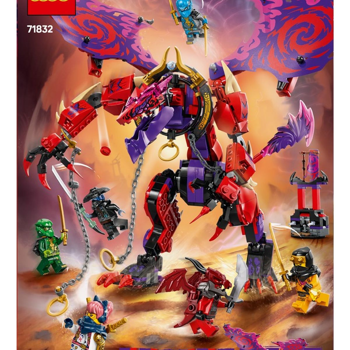 LEGO - LEGO 71832 Dragón del Caos Colmillo Tronador