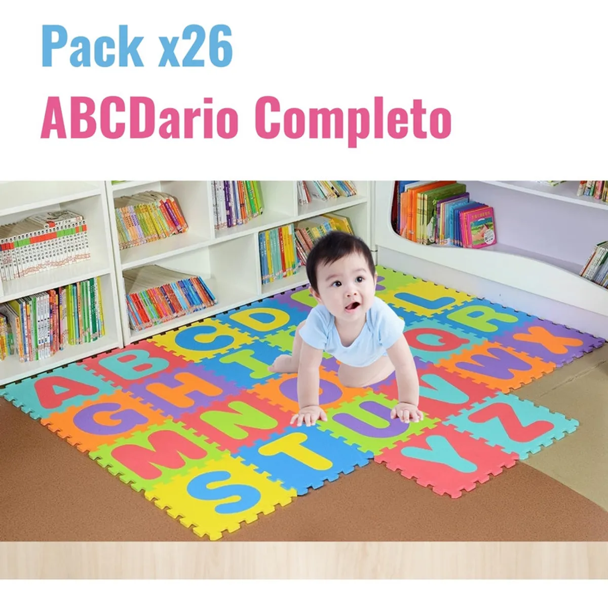 Pentha - Pisos Alfombra de Goma Eva Antigolpes Para Niños y Bebes 26 Pzas