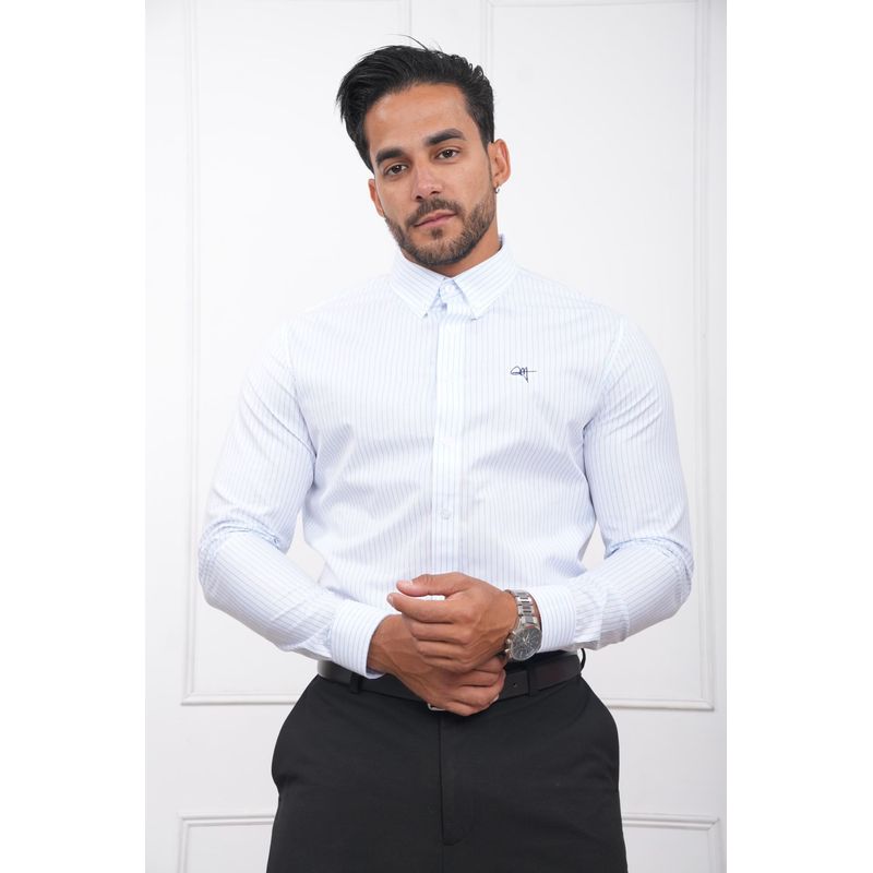 MEHIVIC - CAMISA HOMBRE SLIM FIT RAYAS POPELINA ALGODON MEHIVIC