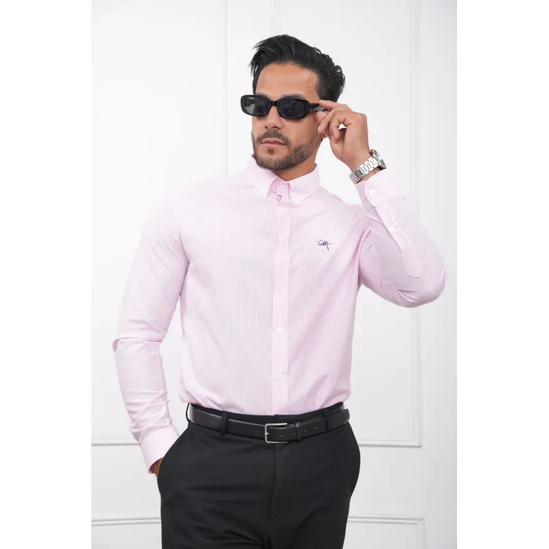 MEHIVIC - CAMISA HOMBRE SLIM FIT RAYAS POPELINA ALGODON MEHIVIC