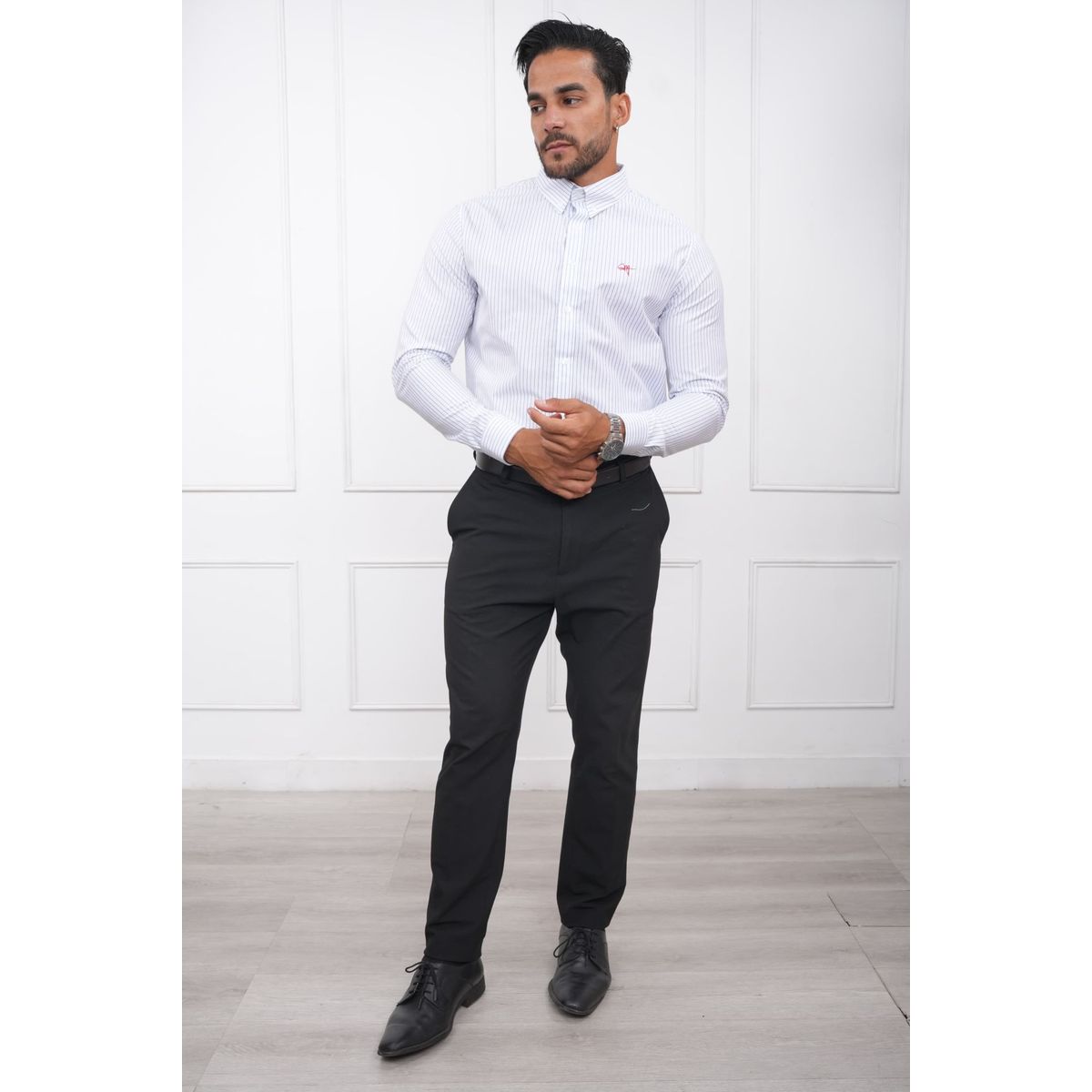 MEHIVIC - CAMISA HOMBRE SLIM FIT RAYAS POPELINA ALGODON MEHIVIC
