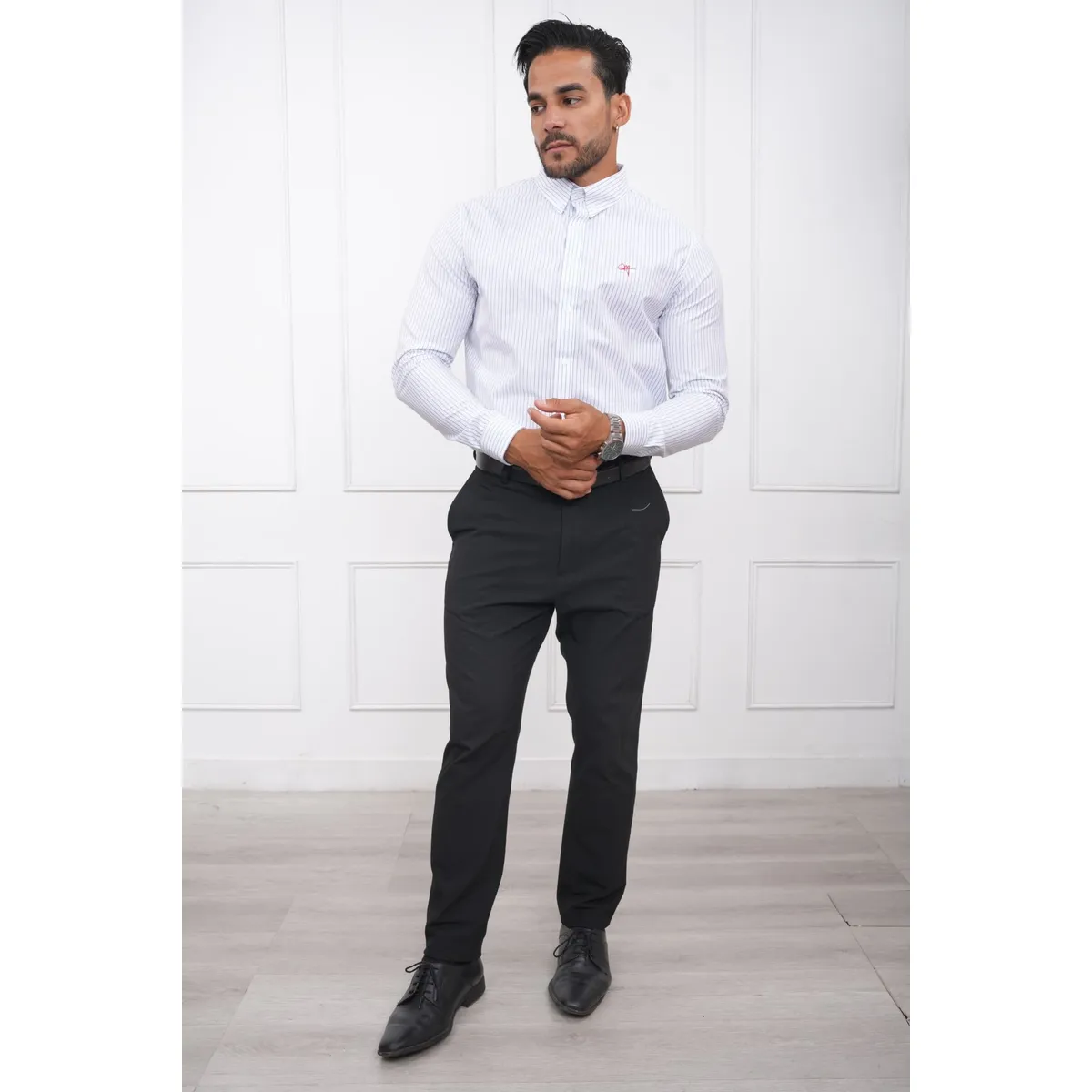MEHIVIC - CAMISA HOMBRE SLIM FIT RAYAS POPELINA ALGODON MEHIVIC