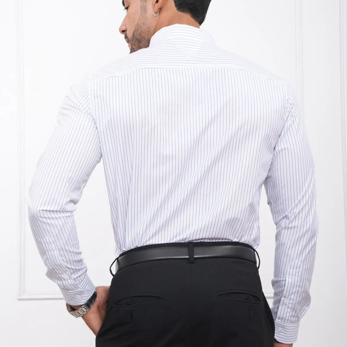 MEHIVIC - CAMISA HOMBRE SLIM FIT RAYAS POPELINA ALGODON MEHIVIC