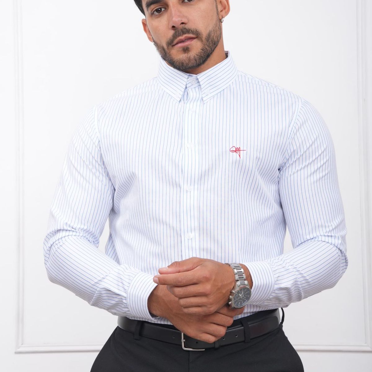 MEHIVIC - CAMISA HOMBRE SLIM FIT RAYAS POPELINA ALGODON MEHIVIC