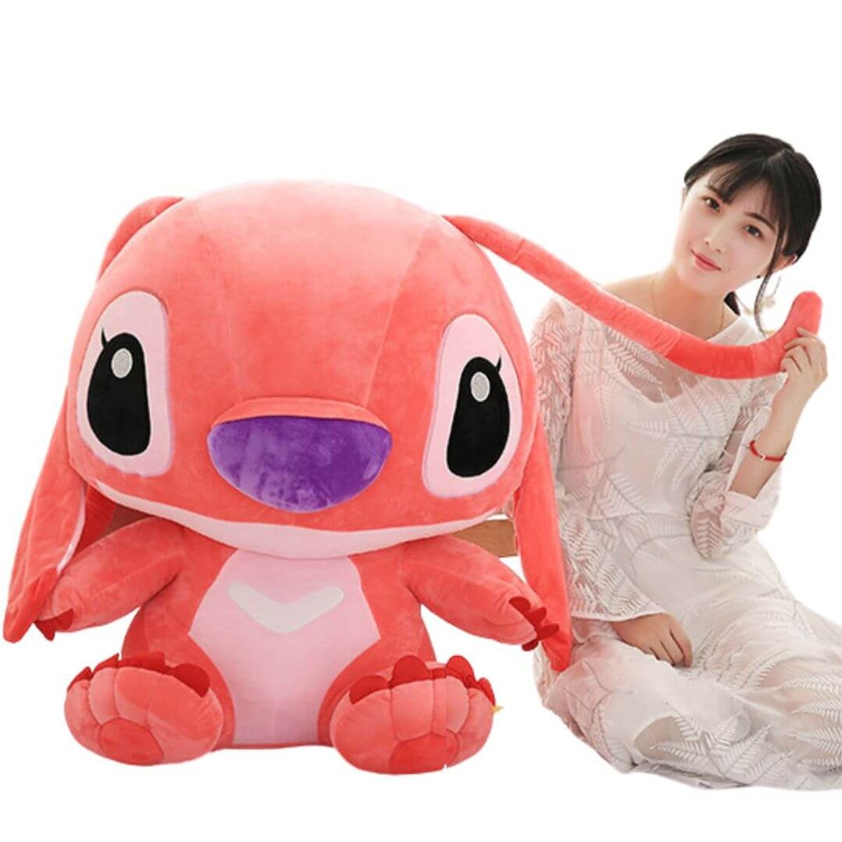 GENERICO - Peluche Stit Rosado Importado - Mide 85 cms largo