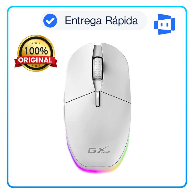 GENIUS - Mouse Gamer Genius GX Scorpion M8250 AI Copilot Wireless/Bluetooth RGB 3200 DPI Blanco
