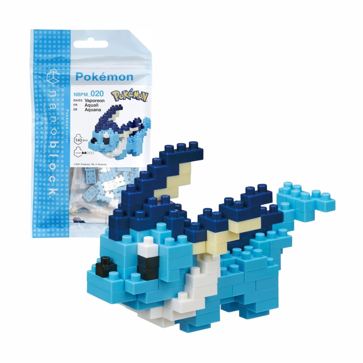 POKEMON - Pokemon Nanoblock Vaporeon 140 Piezas