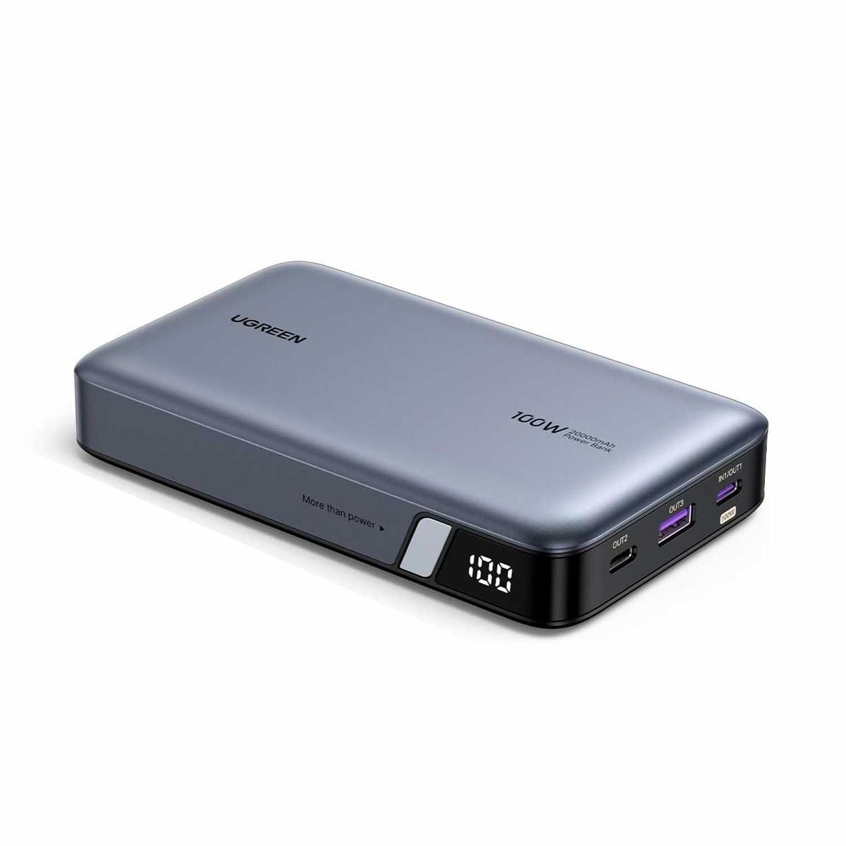 UGREEN - PowerBank Ugreen 20000 mAh 100W Carga Rapida Gris PB720 25188