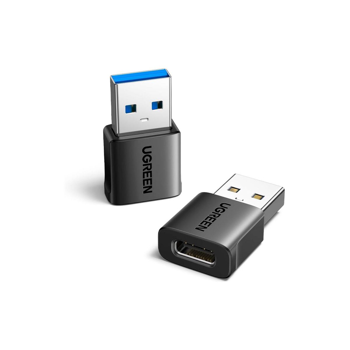 UGREEN - Pack De 2 Adaptadores Ugreen USB-A Macho a USB-C Hembra 45275