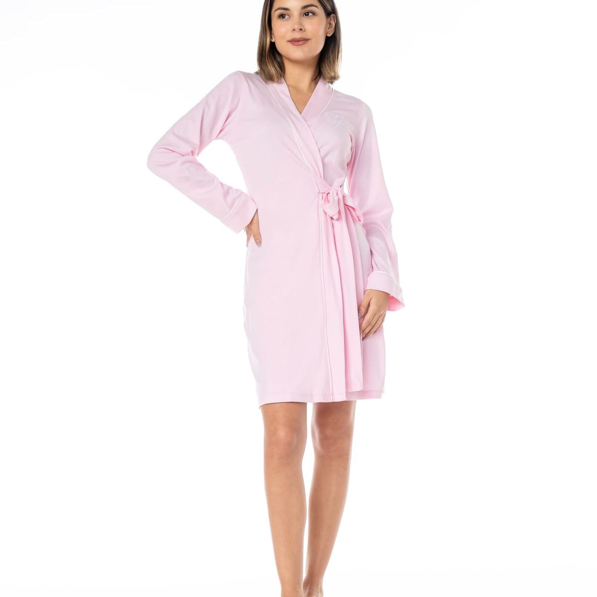VELA WHITE - Bata Algodón Pink