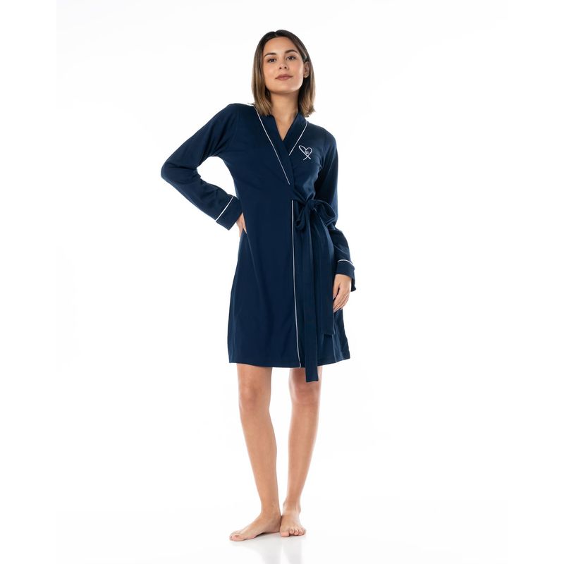 VELA WHITE - Bata Algodón Blue