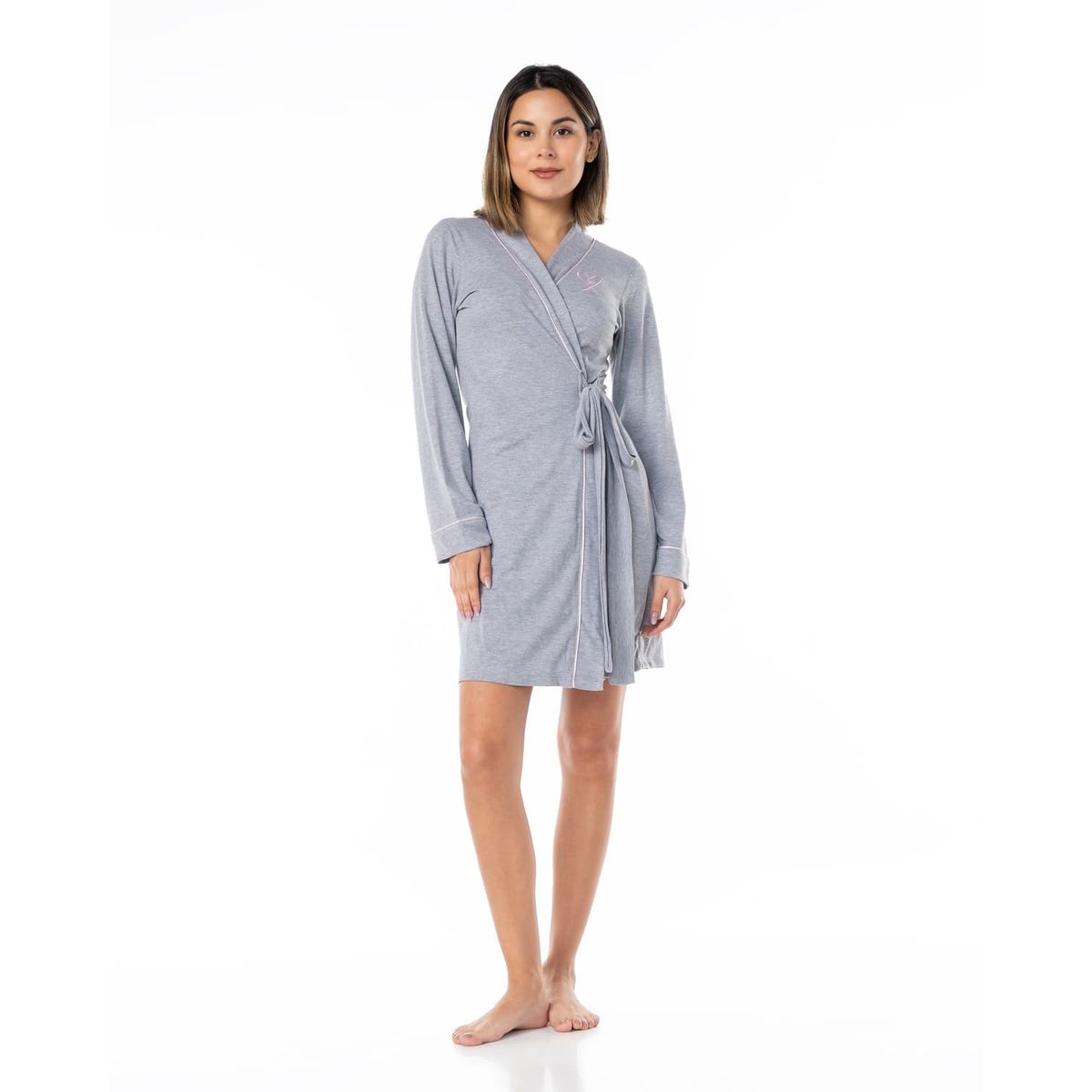 VELA WHITE - Bata Algodón Gray