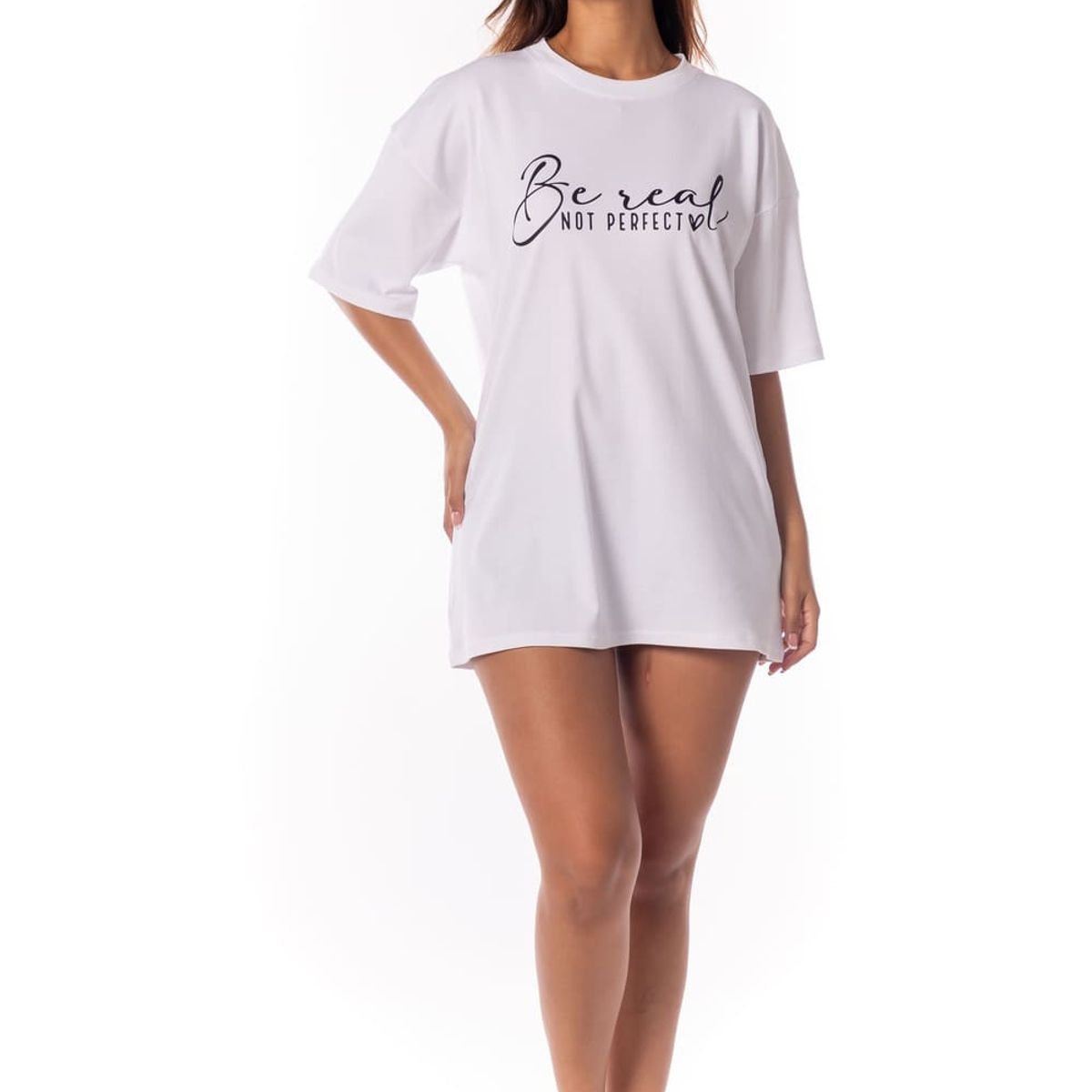 VELA WHITE - Overize Blanco polo algodón