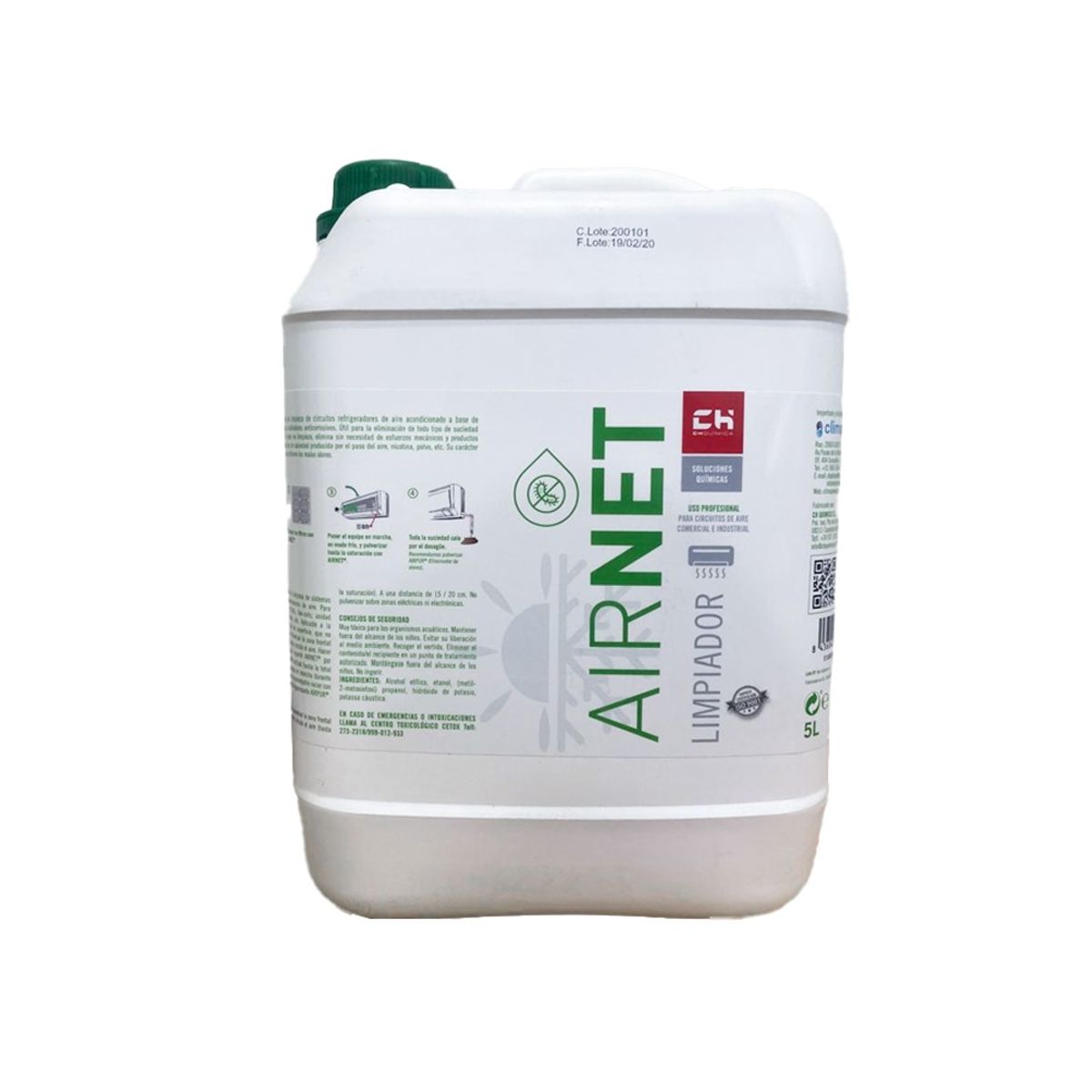 CH QUIMICA - AIRNET LIMPIADOR DE AIRE ACONDICIONADO 5 LTS