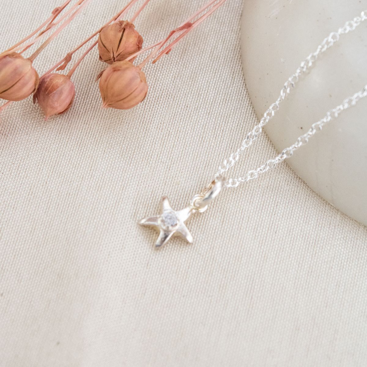 CLEO JOYAS & ACCESORIOS - Collar Dije Starfish Plateado Plata
