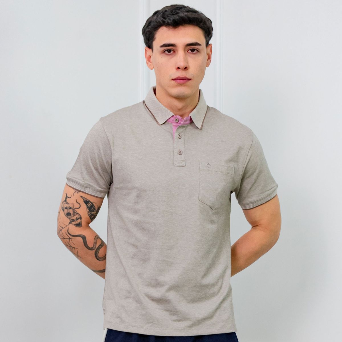 A VANTGARDESTYLE - POLO BOX REGULAR FIT CABALLERO MC - PIQUE LYCRADO