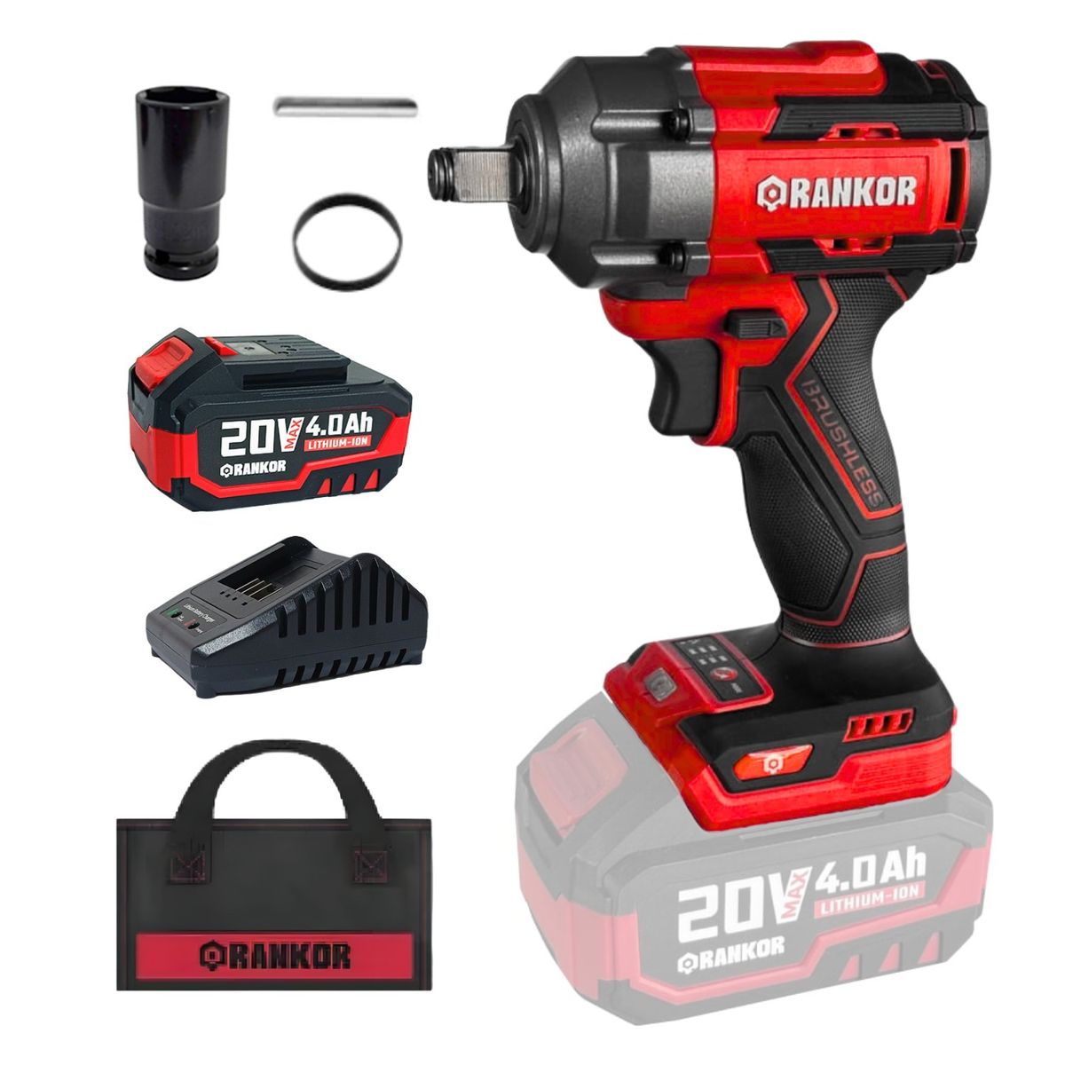 RANKOR - Llave de impacto 500nm brusless industrial Rankor