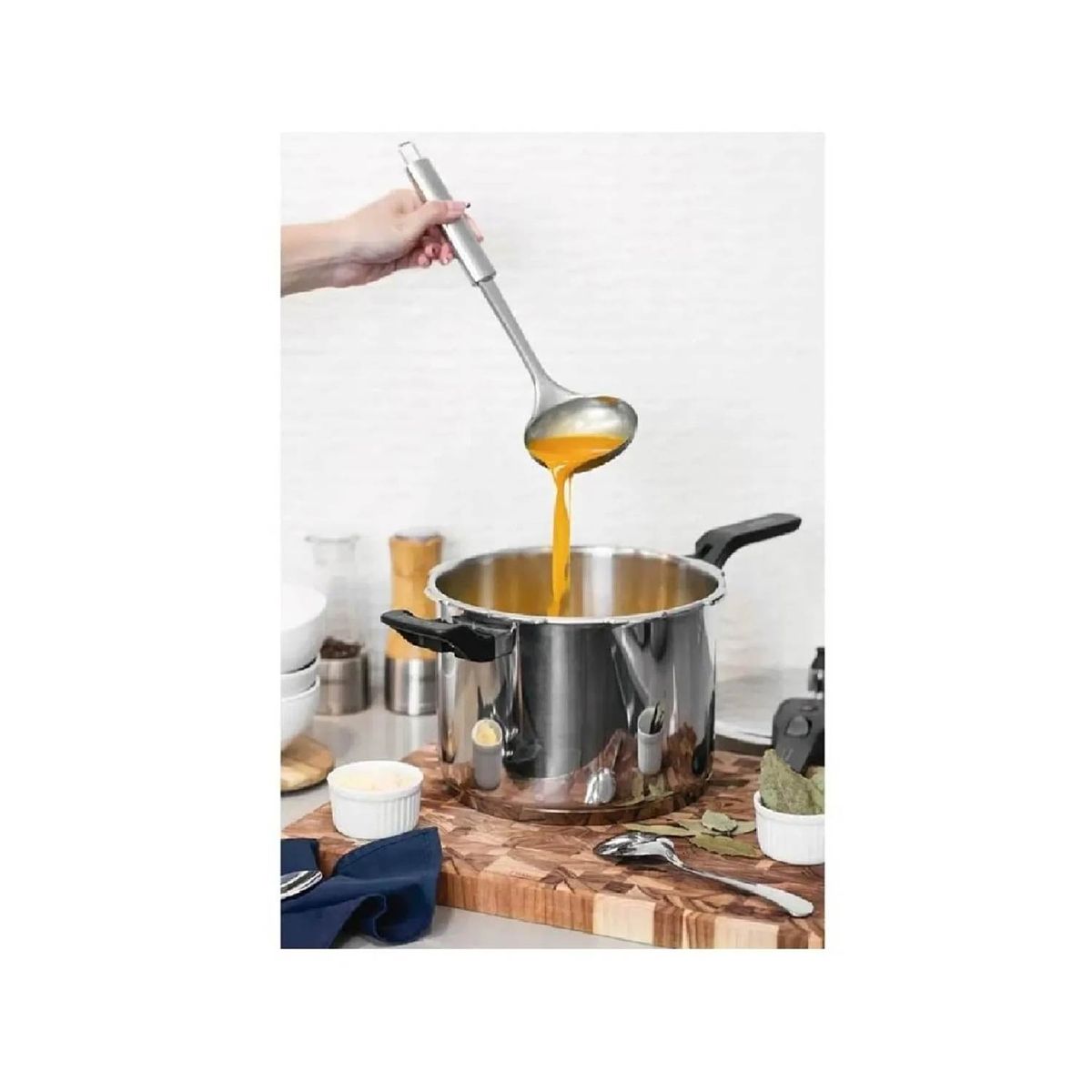 TRAMONTINA - Olla a presión Tramontina de acero inoxidable 6 LITROS