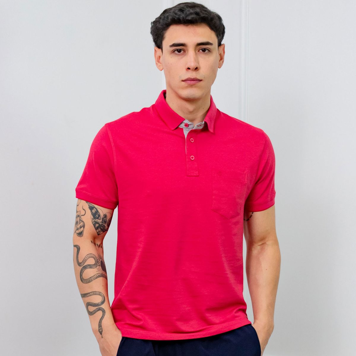 A VANTGARDESTYLE - POLO BOX REGULAR FIT CABALLERO MC - PIQUE LYCRADO