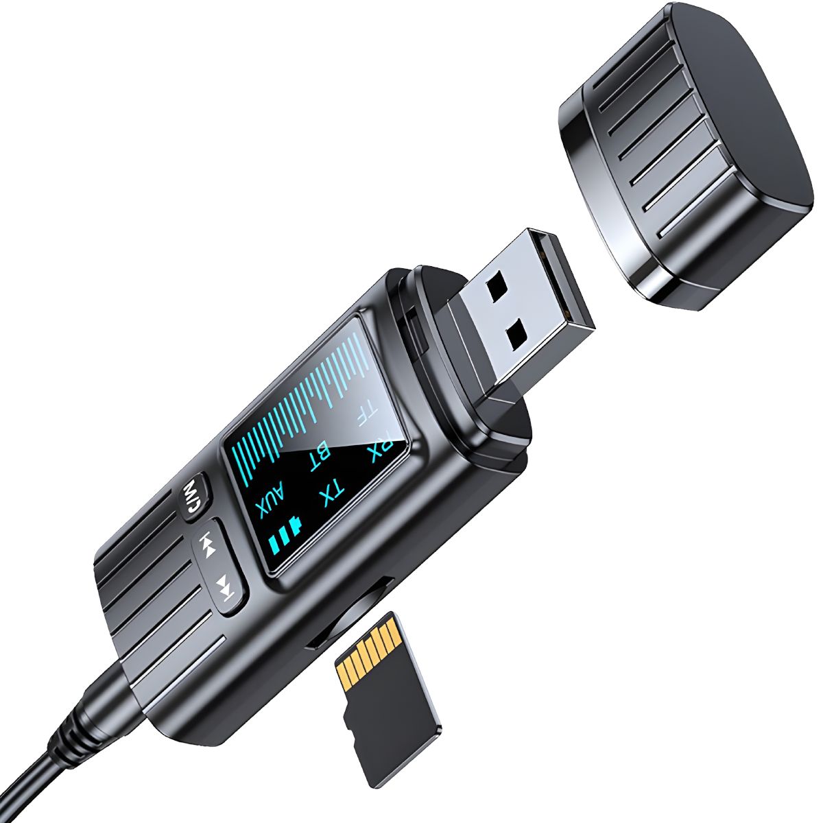 GENERICO - Adaptador de Audio Bluetooth GT72 Versión 5.4 Transmisor Receptor TF