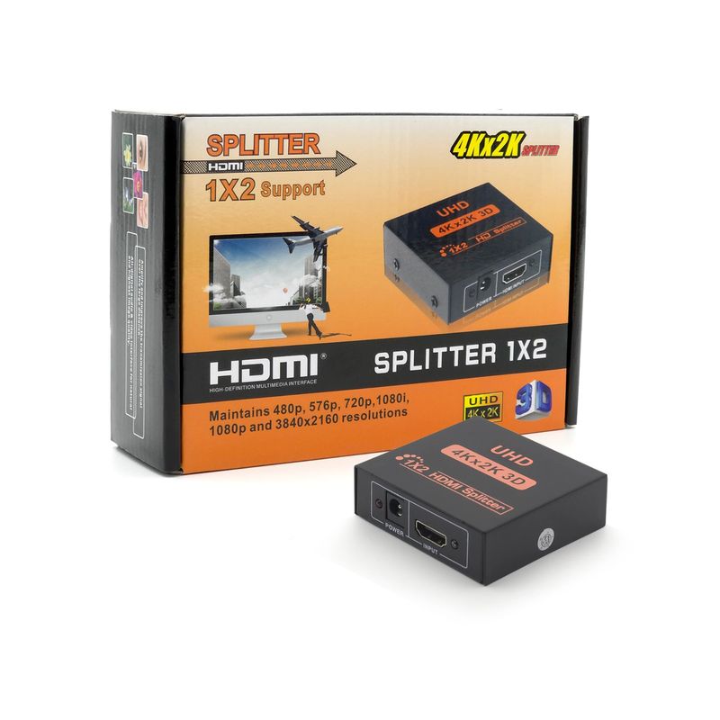 OEM - HDMI SPLITTER 1x2 4K x 2K 3D Divisor y Multiplica Señal SM-F7806K