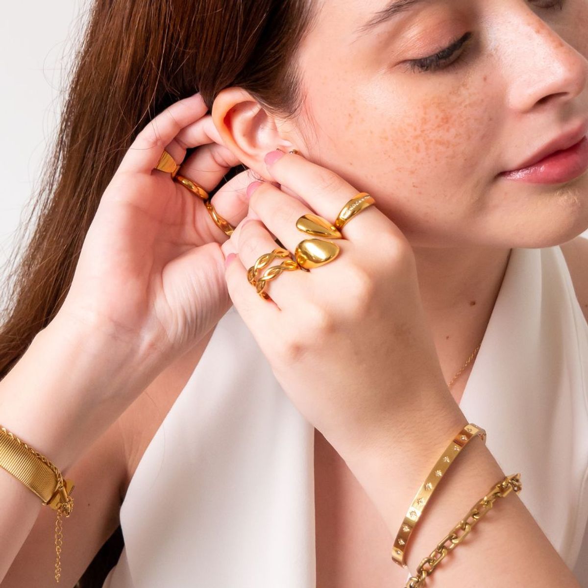 GENERICO - Anillo Dual Chunky Waterproof