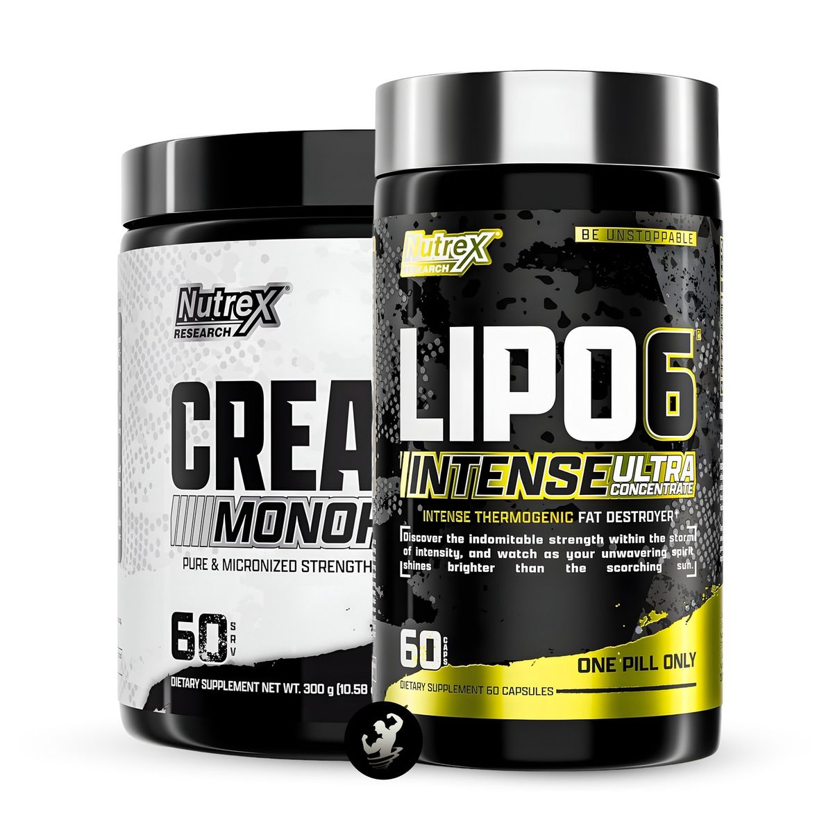 NUTREX RESEARCH - Pack Creatina Monohidratada 300 grs + Nuevo Lipo 6 Black Intense