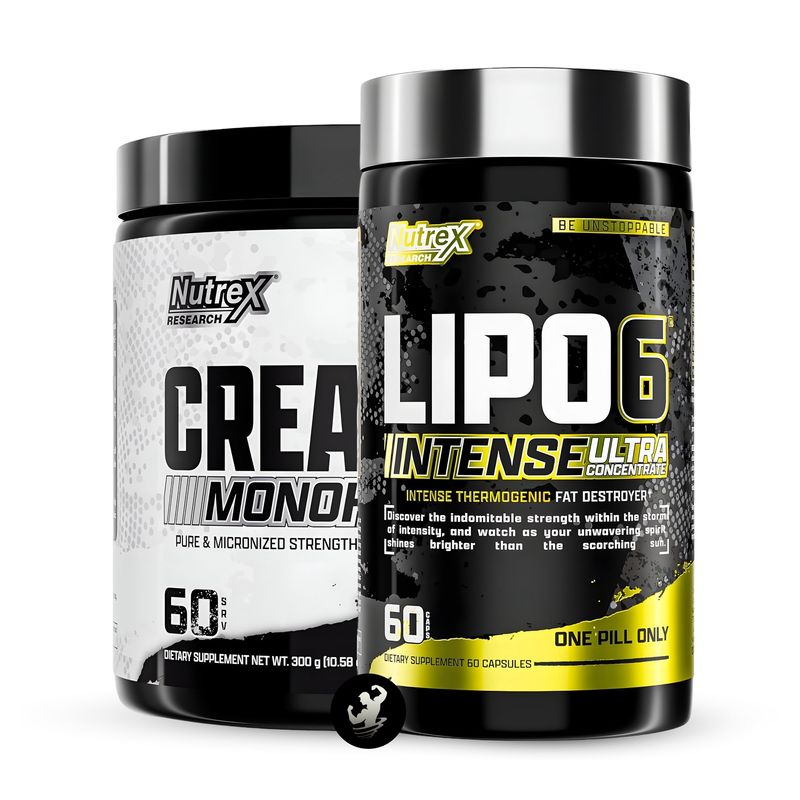 NUTREX RESEARCH - Pack Creatina Monohidratada 300 grs + Nuevo Lipo 6 Black Intense