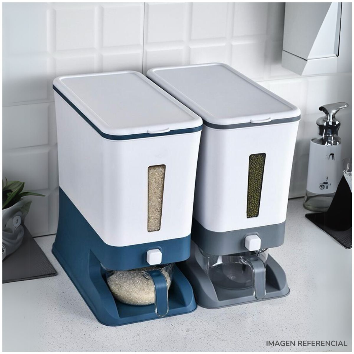 INSPIRA - Dispensador de Arroz y Menestras para Cocina 10 Kg